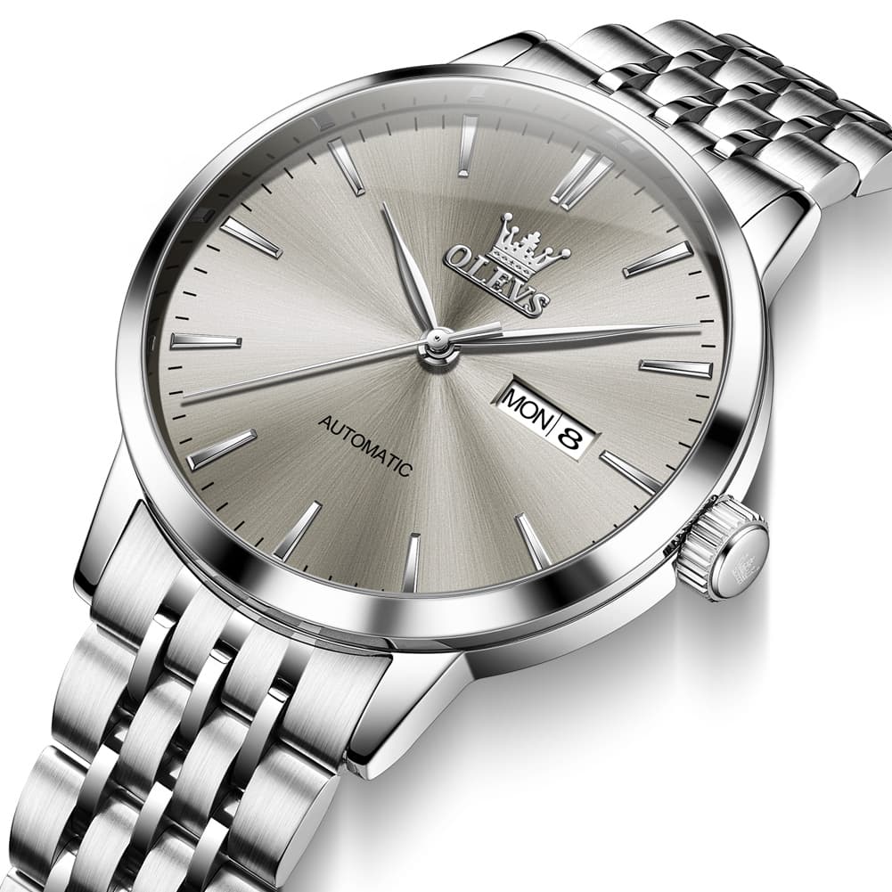 OLEVS 7048 Minimalist Dual Calendar Automatic Watch For Men