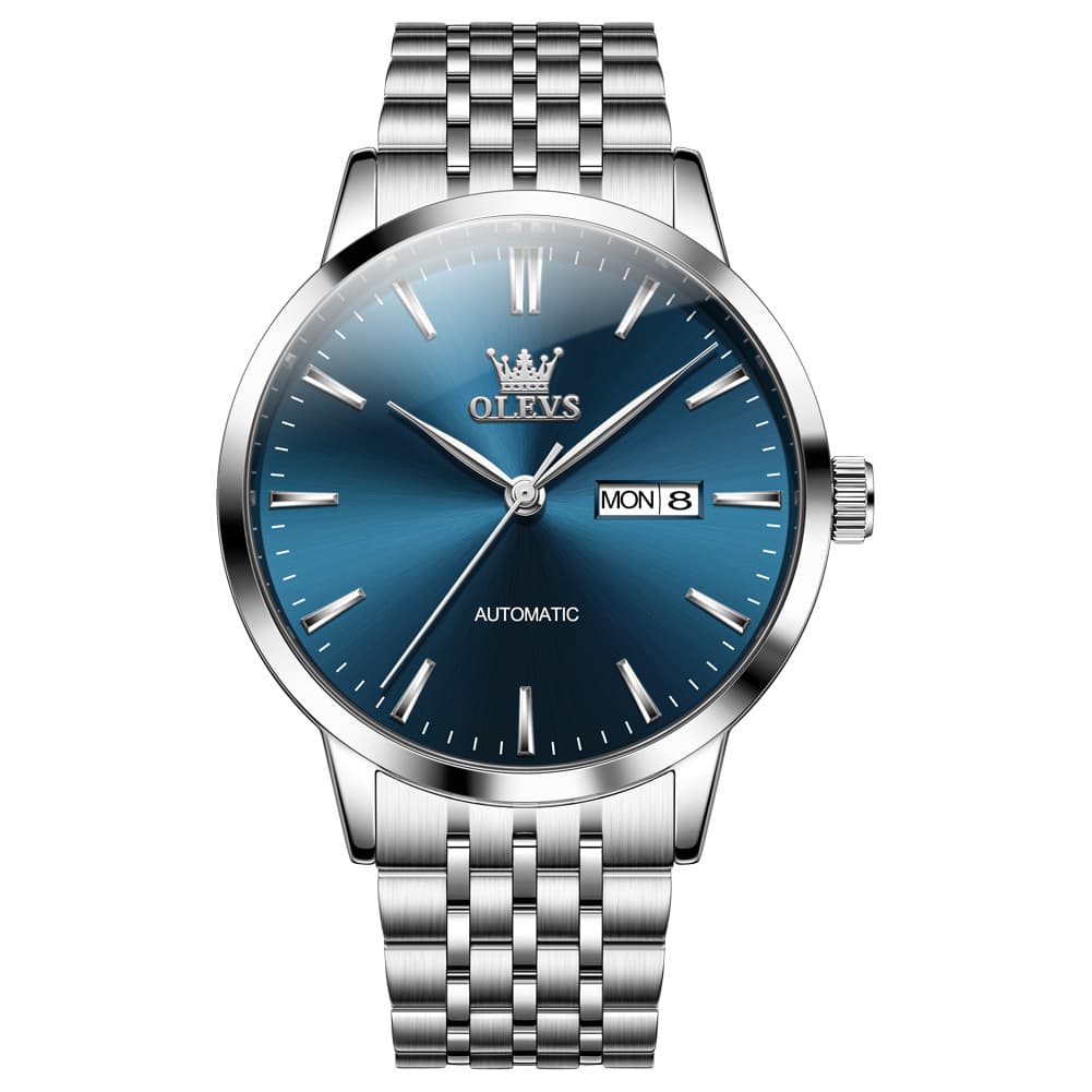 OLEVS 7048 Minimalist Dual Calendar Automatic Watch For Men