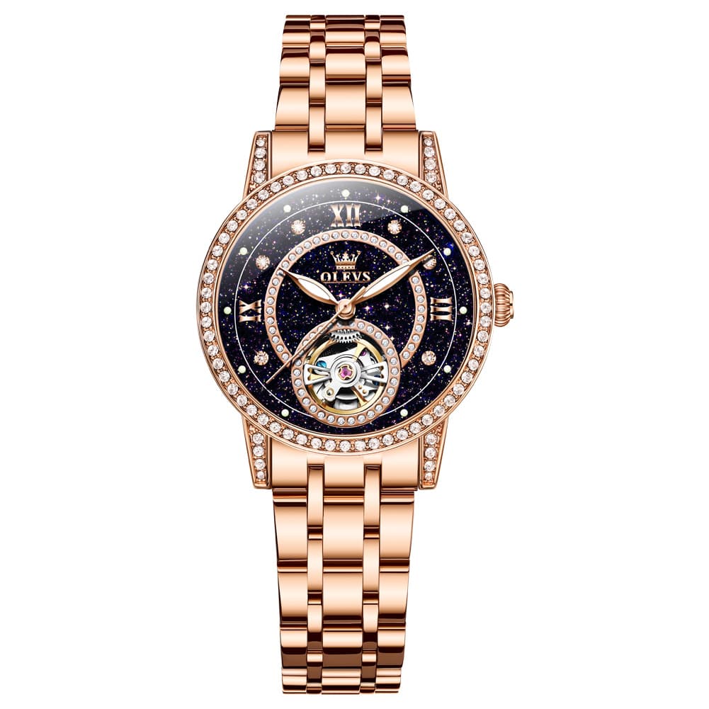 OLEVS 7036 Open Heart Automatic Watch For Women