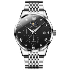 OLEVS 2925 Luminous Moon Phase Quartz Watch for Men