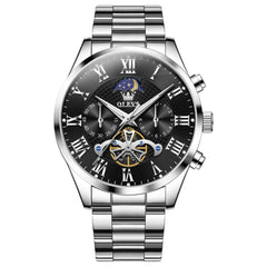 OLEVS 3640 Open-Heart Moon Phase Quartz Watch for Men