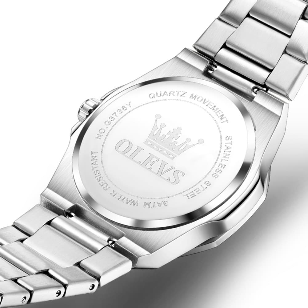 OLEVS 3736 Polygonal Diamond Quartz Watch for Men