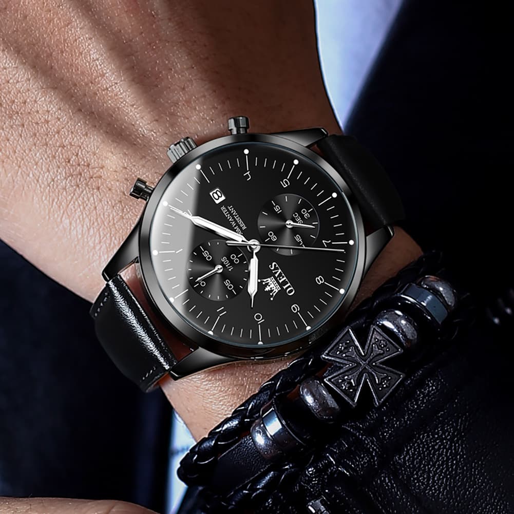 OLEVS 2880 Minimalist Slim Dress Chronograph Watch for Men