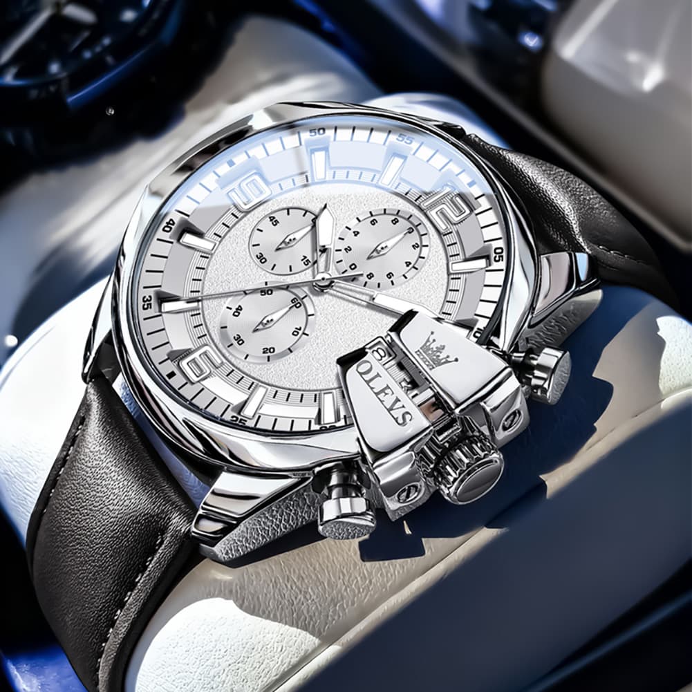 OLEVS 2978 Oversized 50mm Chronograph Quartz Watch for Men