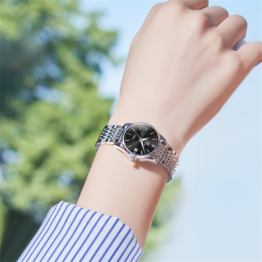 OLEVS 6635 Stainless Steel Automatic Mechanical Watch for Women