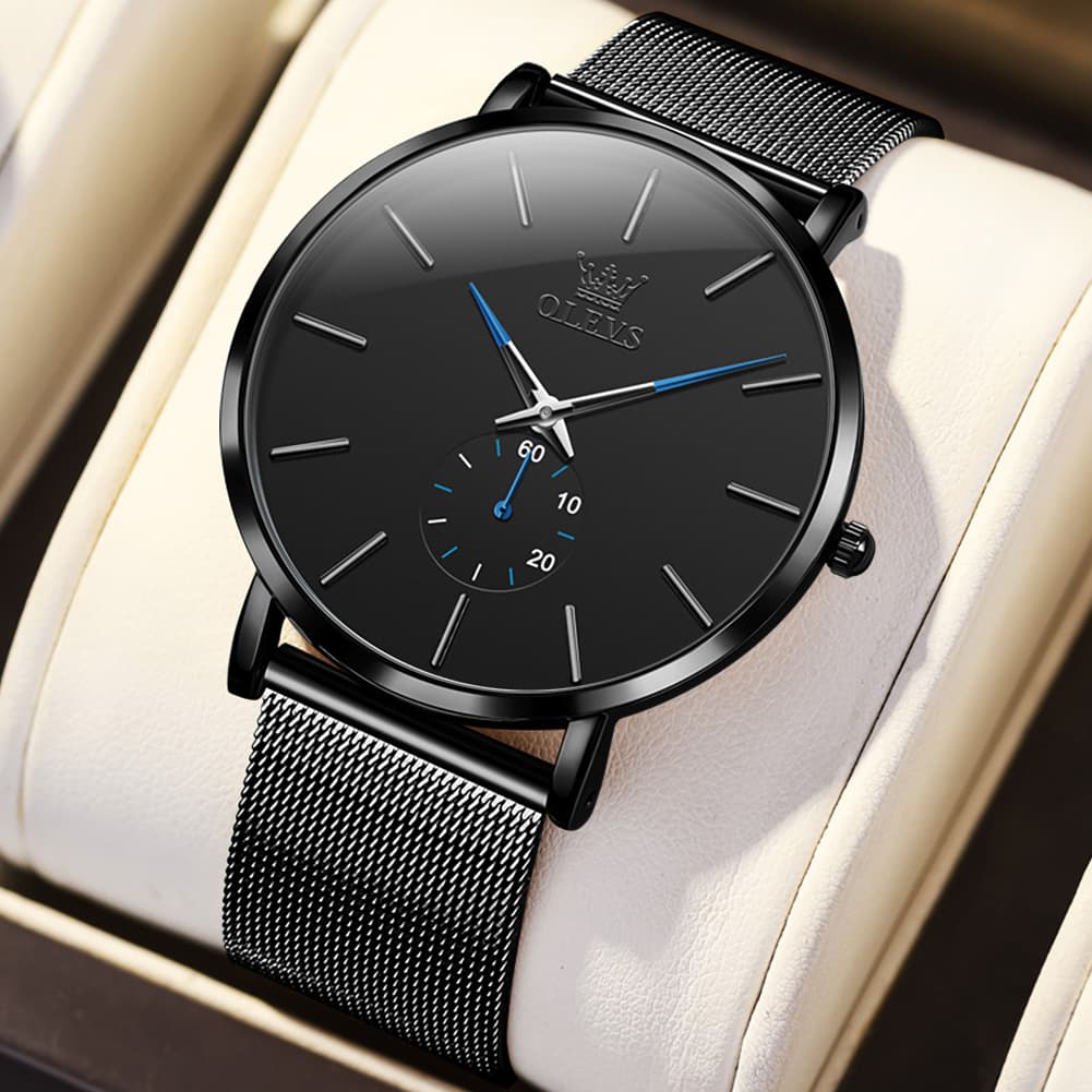OLEVS 9954 Ultra Thin Milanese Mesh Quartz Watch for Men