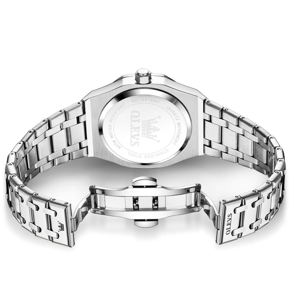 OLEVS 3726 Octagonal Luminous Quartz Watch for Men