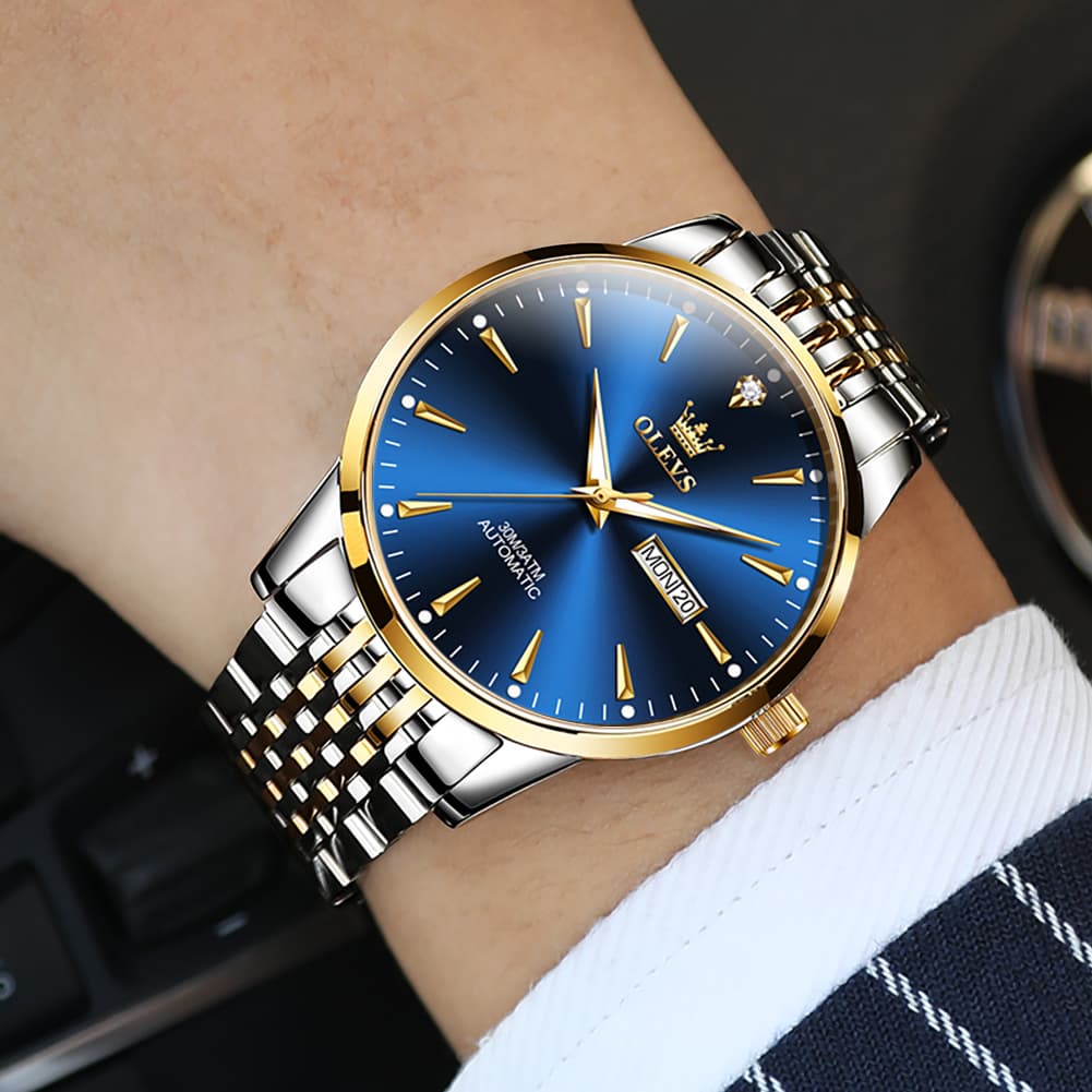 OLEVS 6635 Stainless Steel Automatic Mechanical Watch for Men