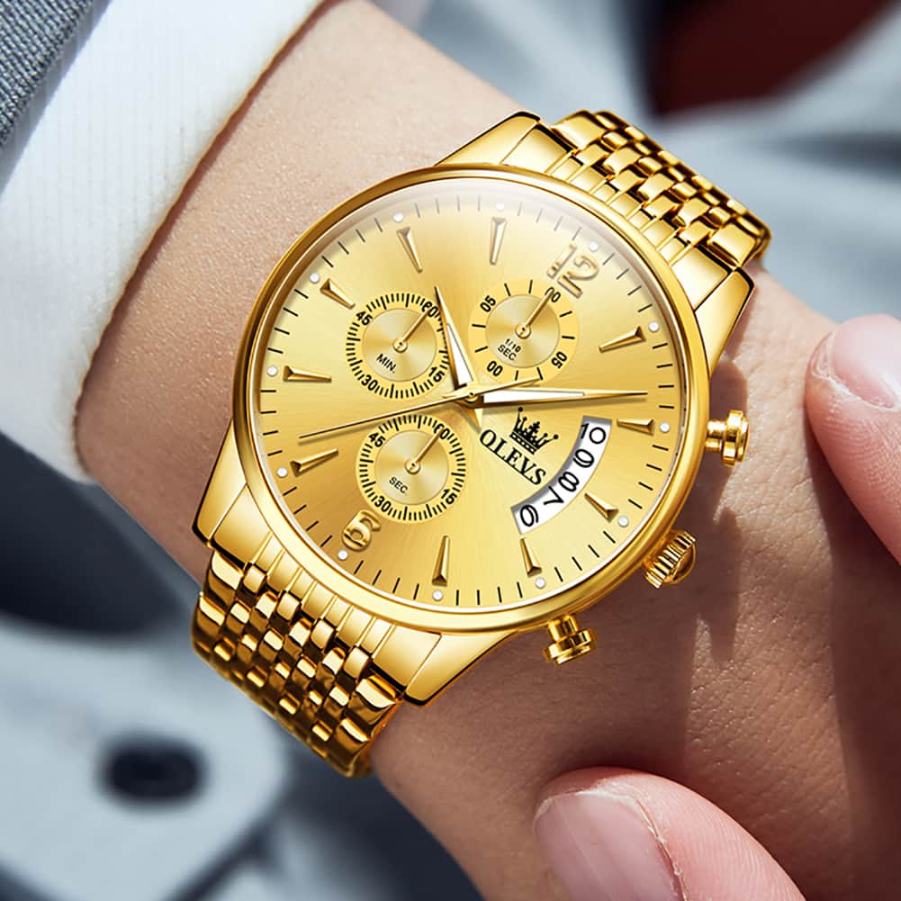 OLEVS 2867 Ultra Slim Luxury Dress Chronograph Watch for Men