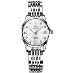 OLEVS 6673 Diamond Automatic Stainless Steel Watch for Women
