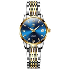 OLEVS 6673 Diamond Automatic Stainless Steel Watch for Women