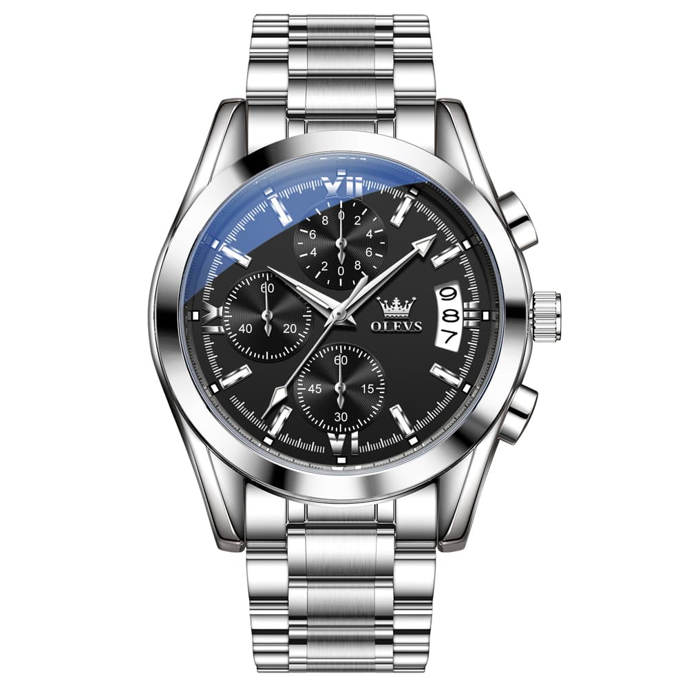 OLEVS 2987 Stainless Steel Chronograph Quartz Watch for Men