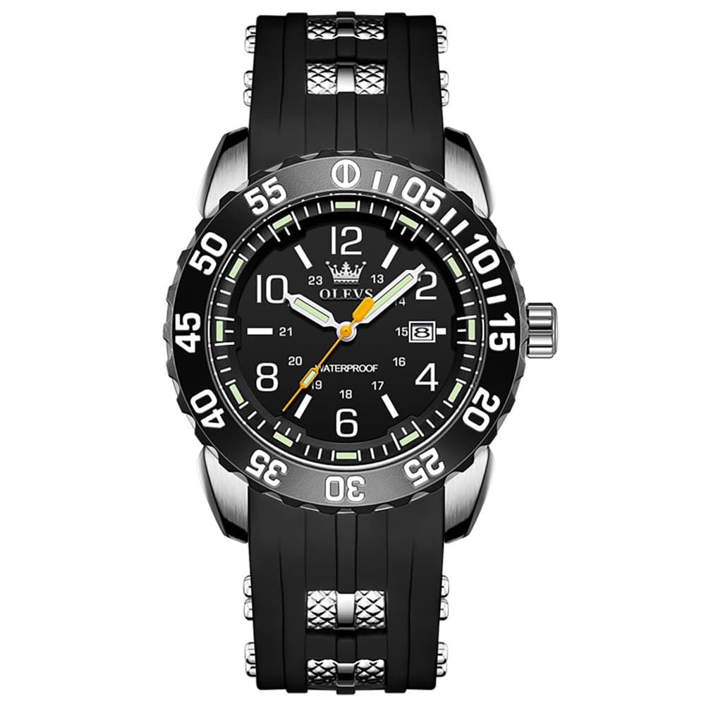 OLEVS 3688 Sport Silicone Quartz Luminous Mens Watch