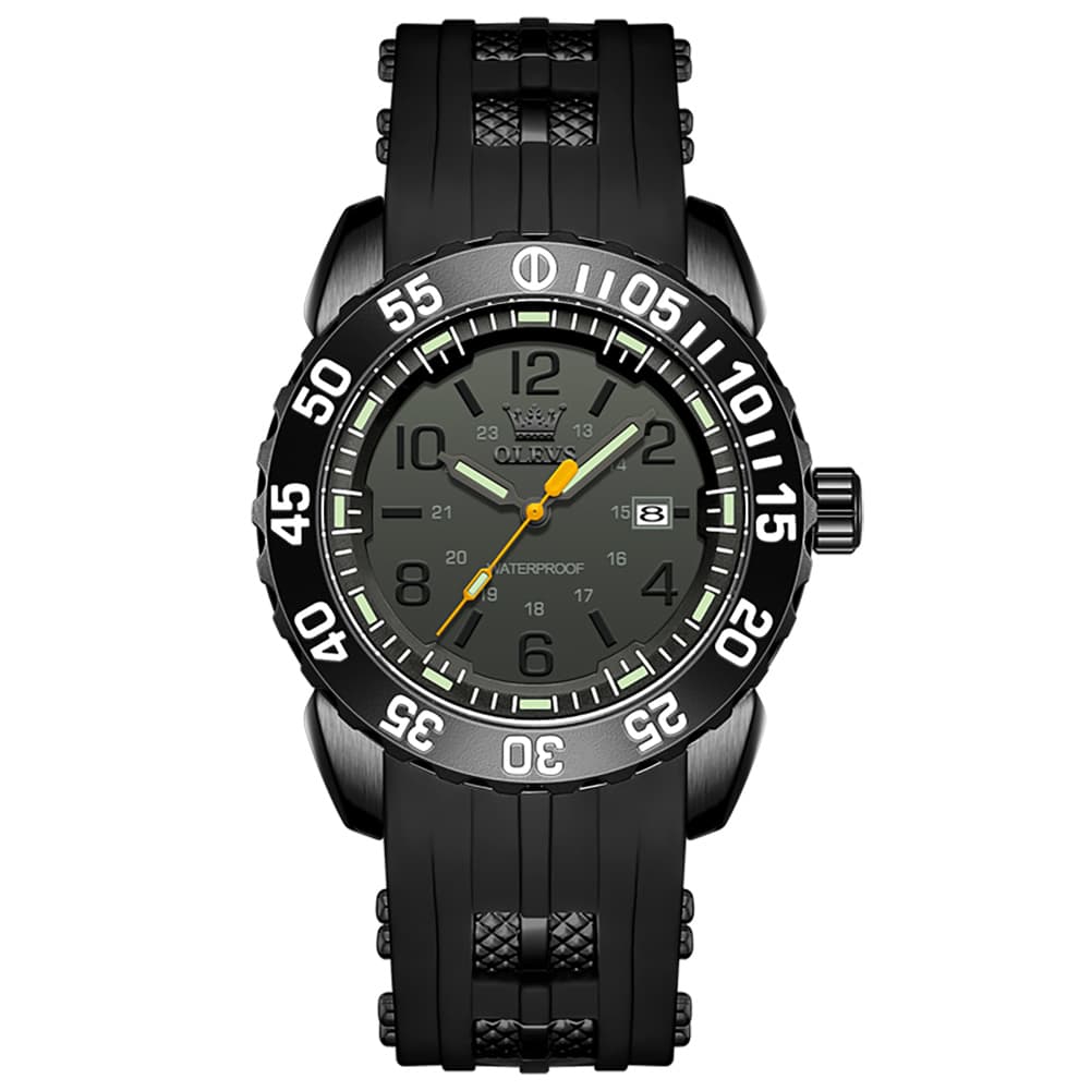 OLEVS 3688 Sport Silicone Quartz Luminous Mens Watch
