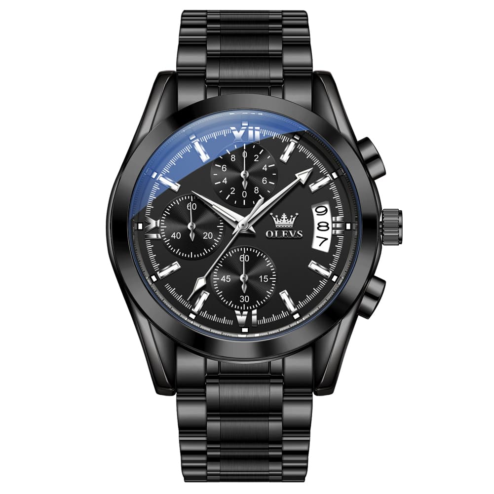 OLEVS 2987 Stainless Steel Chronograph Quartz Watch for Men