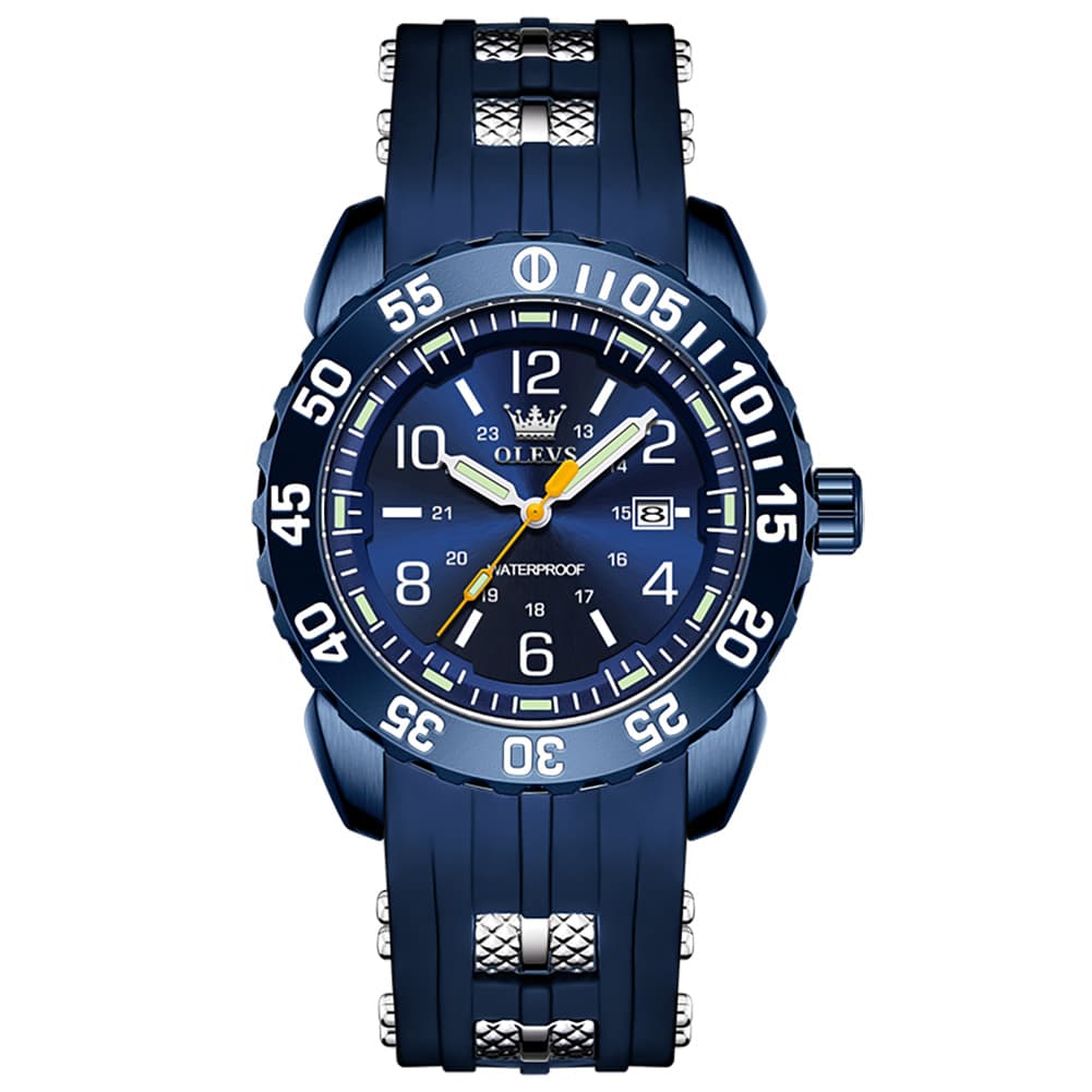 OLEVS 3688 Sport Silicone Quartz Luminous Mens Watch