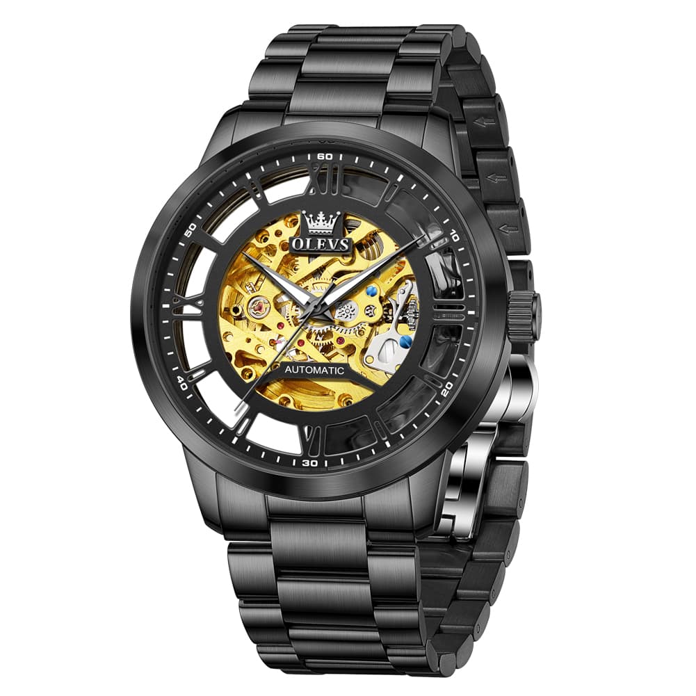 OLEVS 6728 Automatic Skeleton Mechanical Watch For Men