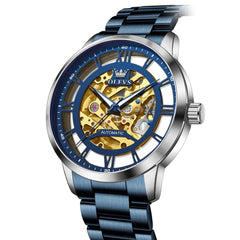 OLEVS 6728 Automatic Skeleton Mechanical Watch For Men