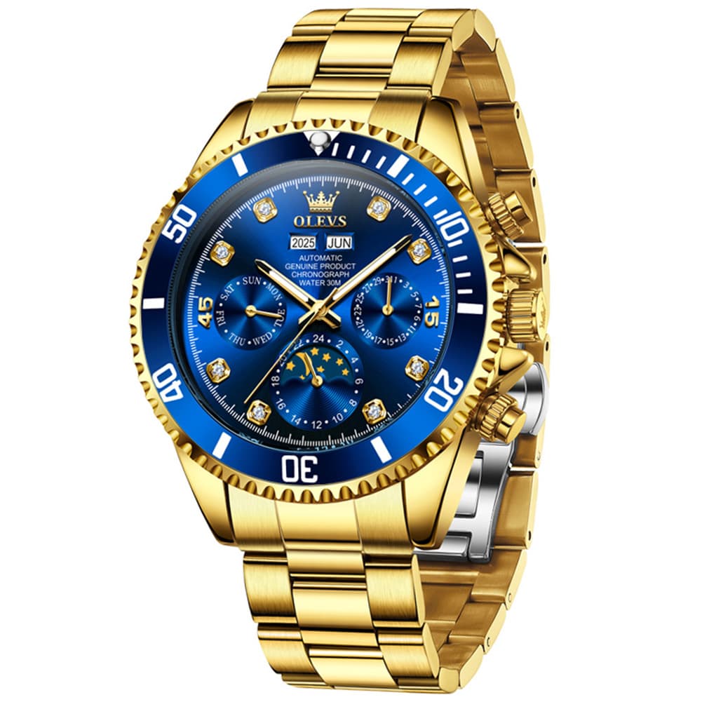 OLEVS 6729 Automatic Moon Phase Mechanical Watch For Men