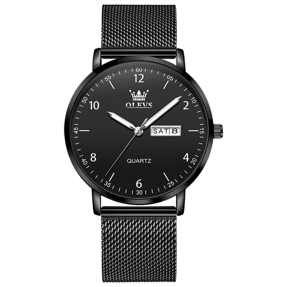 OLEVS 2996 Milanese Steel Minimalist Quartz Watch for Men