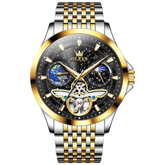 OLEVS 6705 Starry Sky Earth Tourbillon Automatic Mechanical Watch For Men