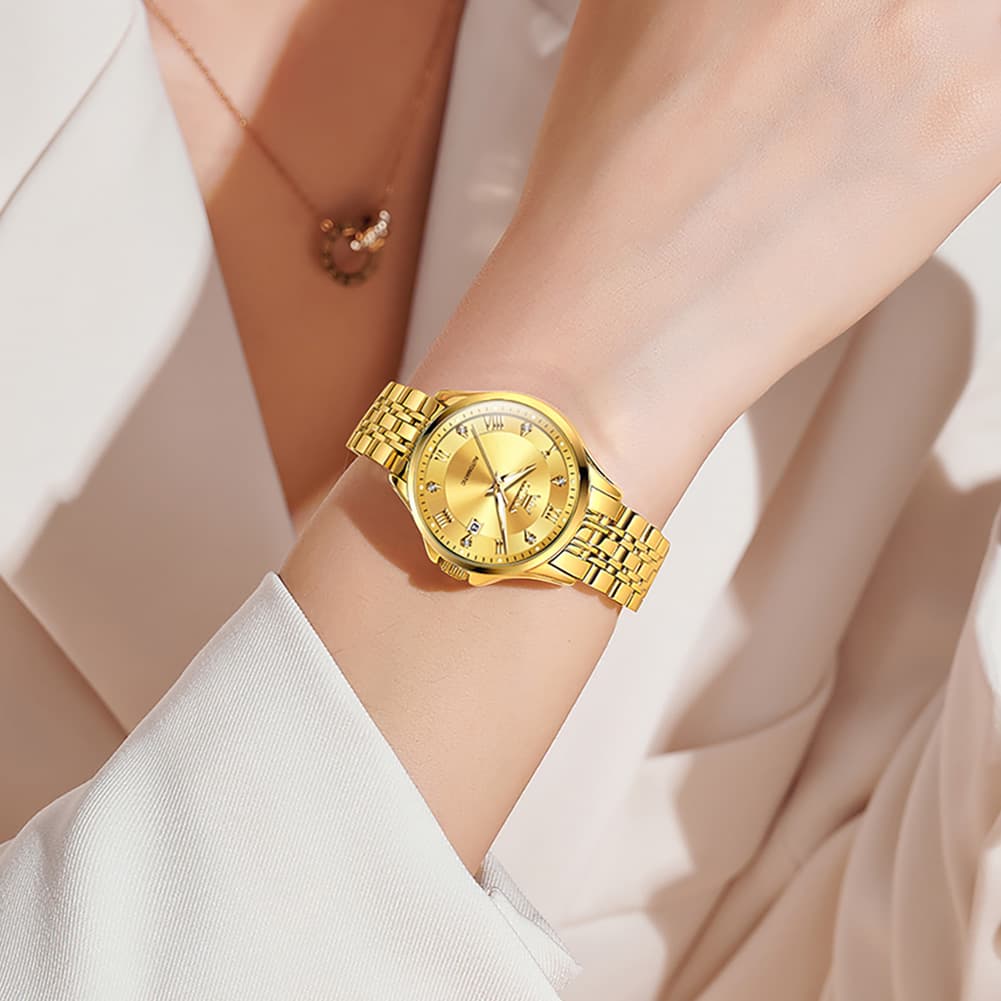 OLEVS 6702 Elegant Diamond Automatic Mechanical Watch For Women