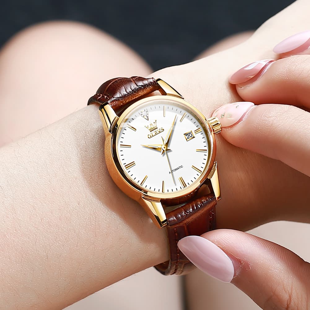 OLEVS 6629 Petite Minimalist Mechanical Watch for Women