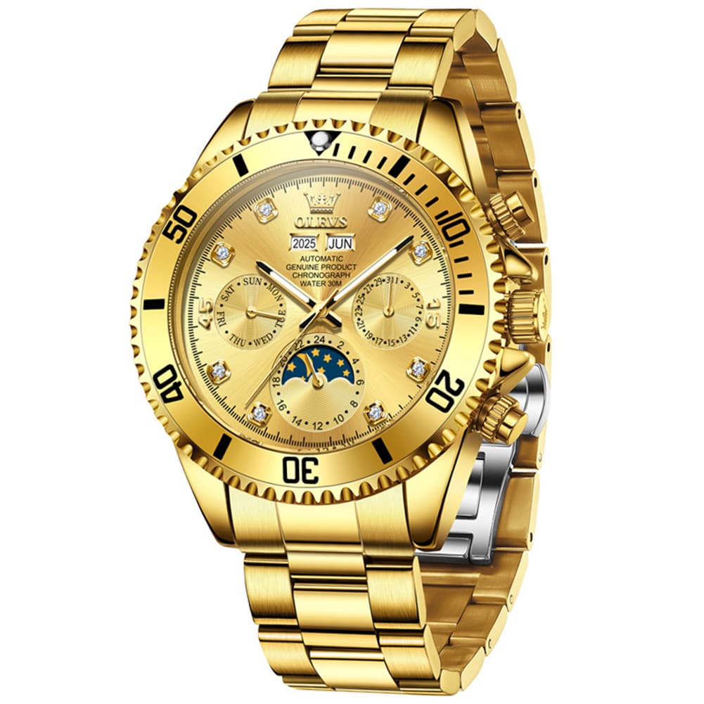 OLEVS 6729 Automatic Moon Phase Mechanical Watch For Men