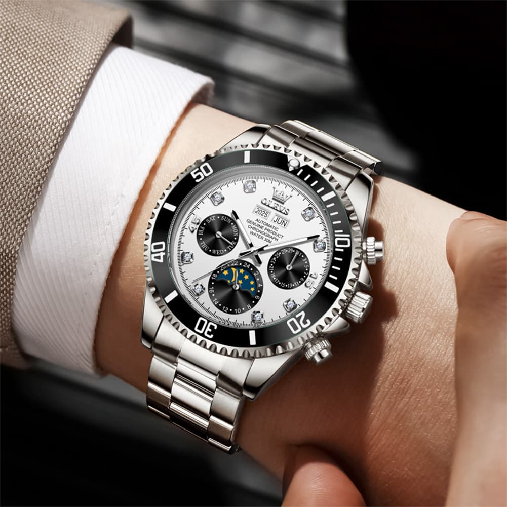 OLEVS 6729 Automatic Moon Phase Mechanical Watch For Men