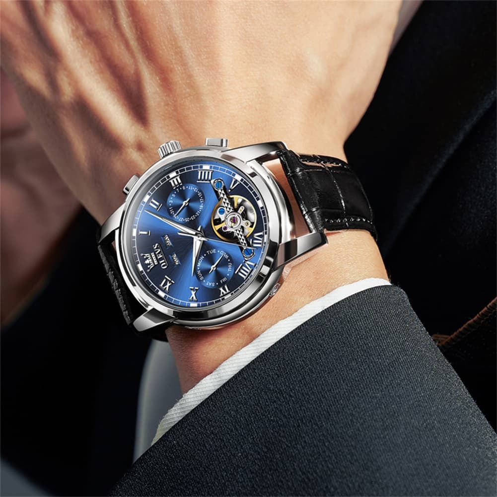 OLEVS 6607 Automatic Mechanical Tourbillon Design Watch for Men