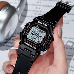 OLEVS 1119 Classic Retro Octagon Digital Sport Watch Unisex