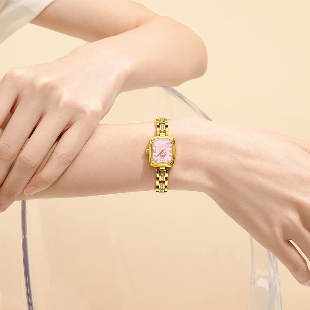 OLEVS 3695 Petite Crystal Bracelet Quartz Womens Watch
