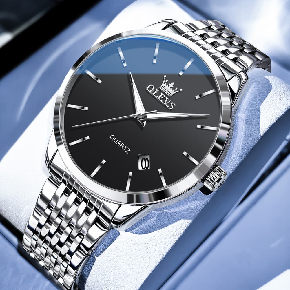 OLEVS 2907 Minimalist Ultra Thin Quartz Watch for Men