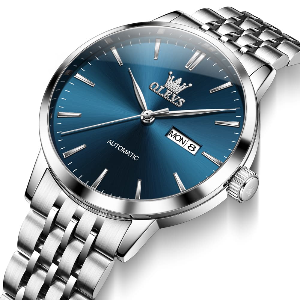 OLEVS 7048 Minimalist Dual Calendar Automatic Watch For Men