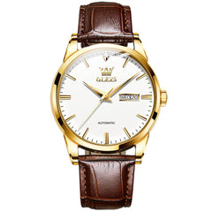 OLEVS 6629 Minimalist Day Date Mechanical Watch for Men