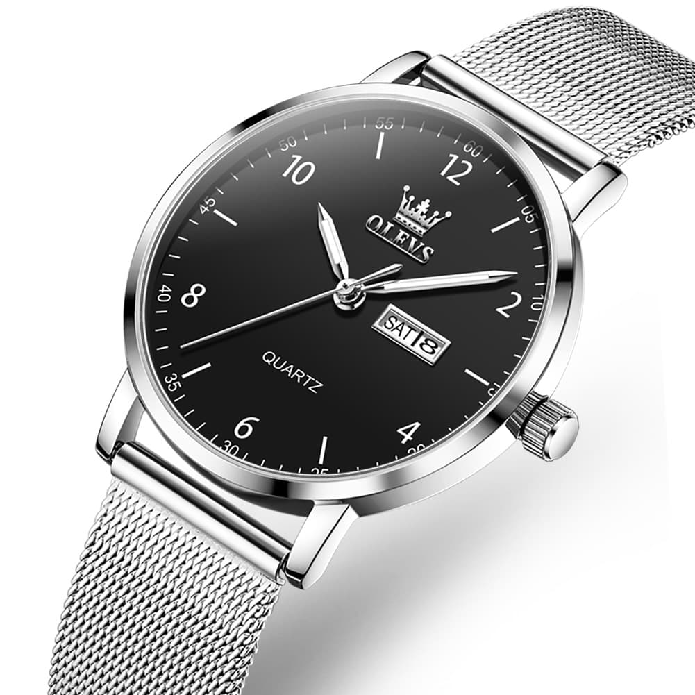 OLEVS 2996N Milanese Steel Minimalist Quartz Watch for Women