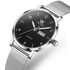 OLEVS 2996N Milanese Steel Minimalist Quartz Watch for Women