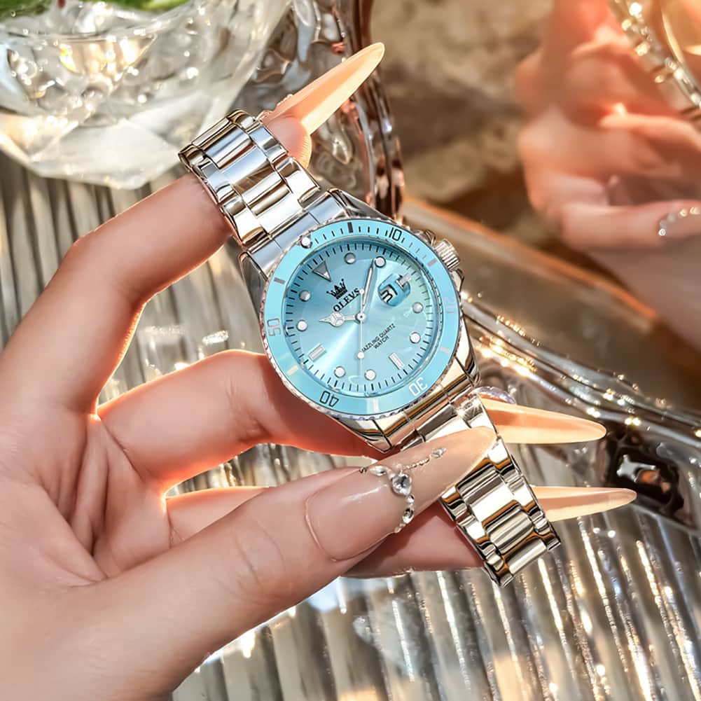 OLEVS 5885 Sporty Chic Luxury Dive Style Watch for Women