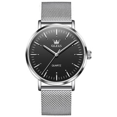 OLEVS Minimalist Ultra Thin Mesh Quartz Watch 7125 for Men