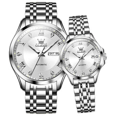 OLEVS 6702 Diamond Automatic Mechanical Watch For Couples