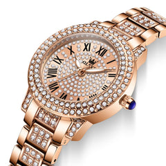 OLEVS 9943 Diamond Paved Dial Luxury Watch for Women