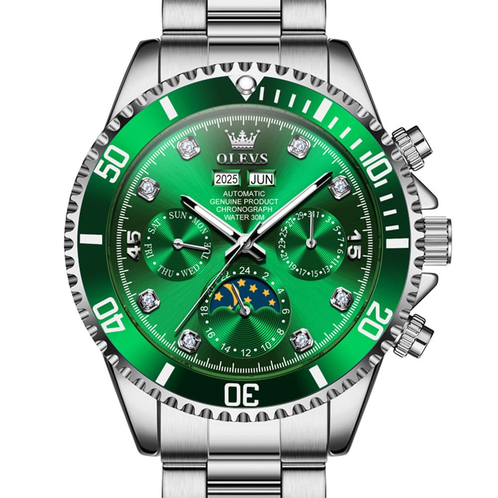 OLEVS 6729 Automatic Moon Phase Mechanical Watch For Men