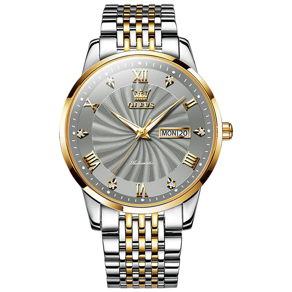 OLEVS 6630 Sunburst Dial Mechanical Watch for Men
