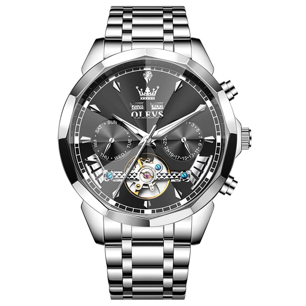 OLEVS 6619 Skeleton Mechanical Watch for Men