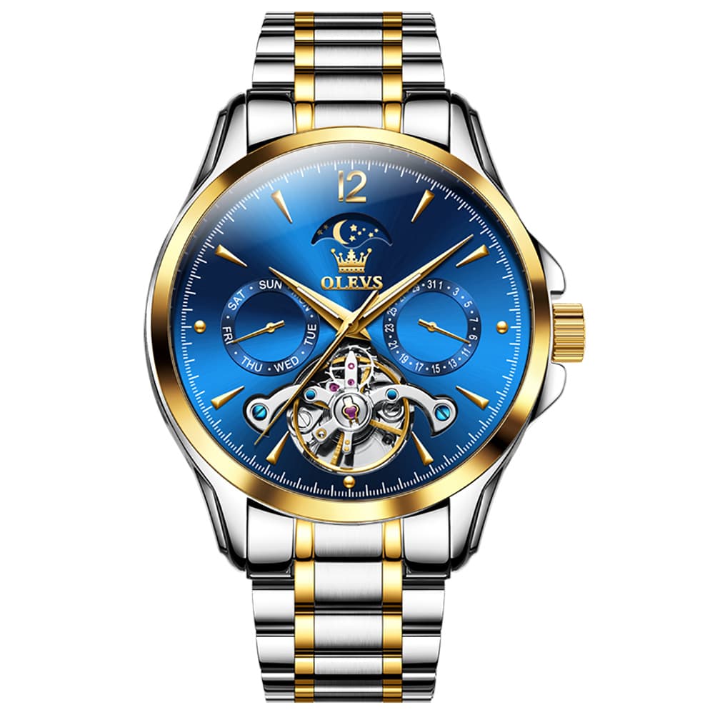 OLEVS 6663 Automatic Mechanical Moon Phase Watch for Men