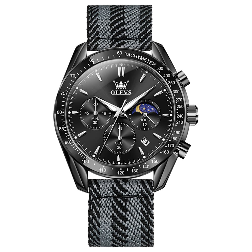 OLEVS 3630 Multifunction Nylon Quartz Watch for Men