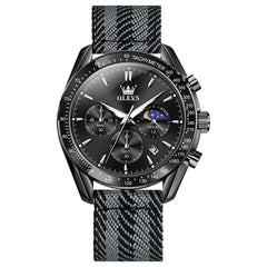 OLEVS 3630 Multifunction Nylon Quartz Watch for Men