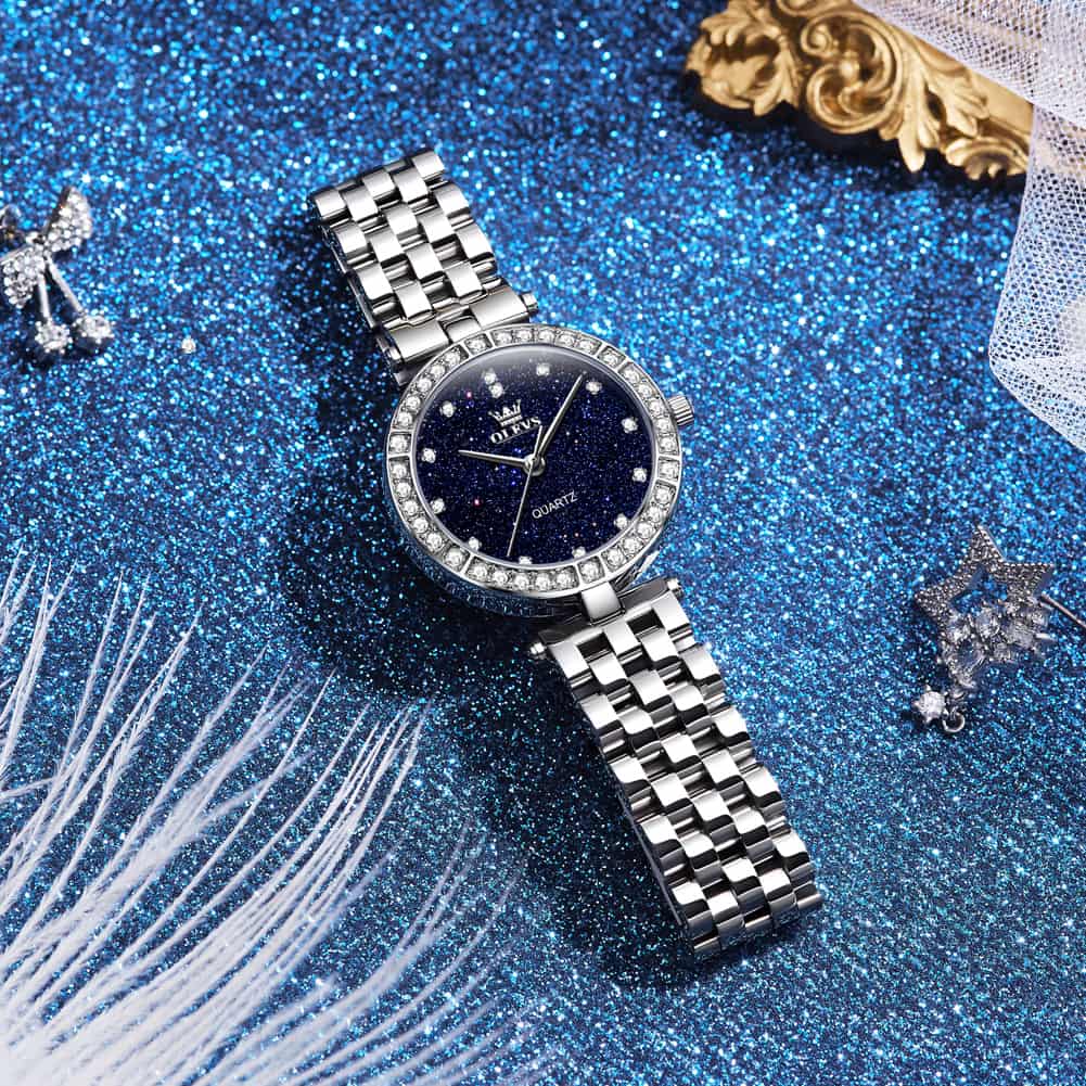 OLEVS 3641 Starry Sky Diamond Quartz Watch for Women