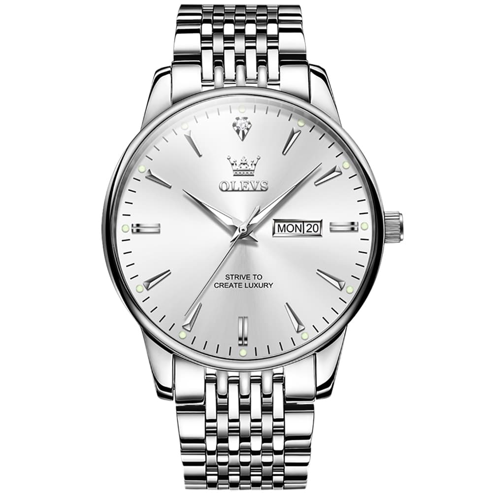 OLEVS 2929 Minimalist Day Date Quartz Watch for Men
