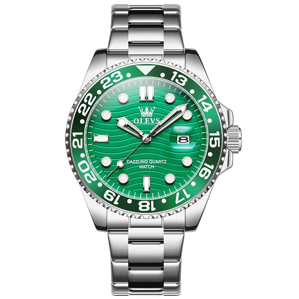 OLEVS 3610 Dive Style Steel Quartz Watch for Men